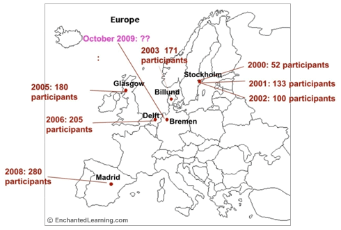 Graphic: Location and Number of Past Workshops